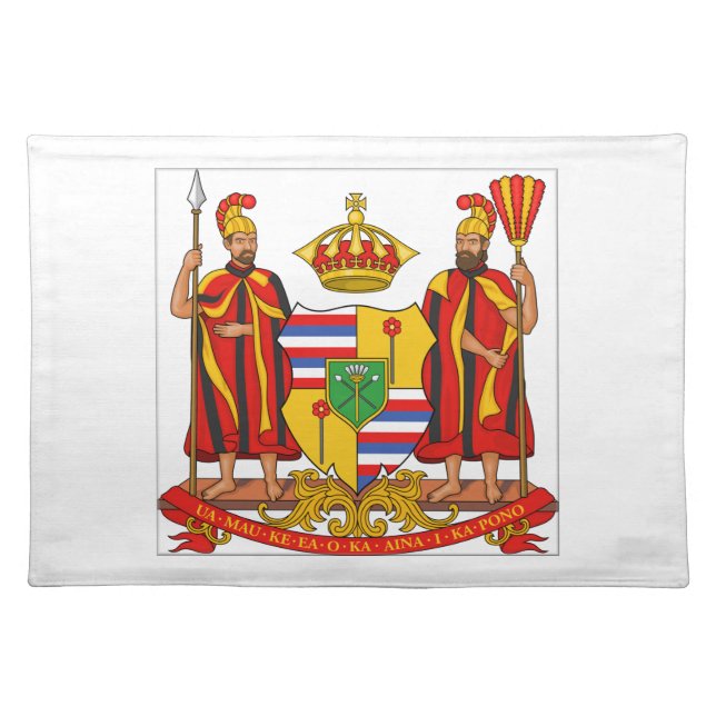 Hawaii Royal Coat of Arms Cloth Placemat (Front)