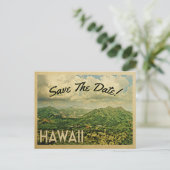 Hawaii Save The Date Vintage Postcards (Standing Front)