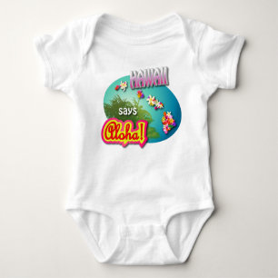 Hawaii Says Aloha Baby Bodysuit