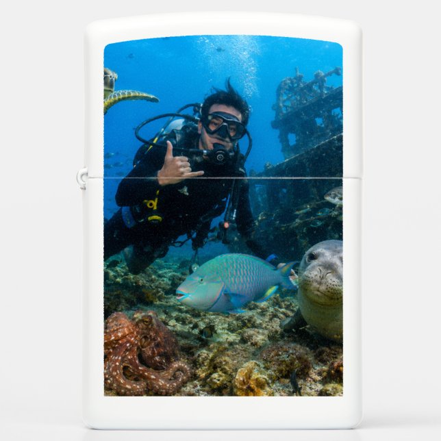 Hawaii Scuba Dive Zippo Lighter (Front)