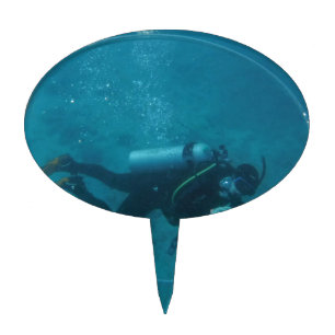 Hawaii scuba diver cake topper