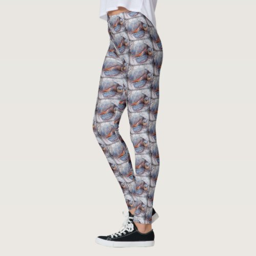 Hawaii Sea Turtle Honu Pattern Tropical Stylish Leggings