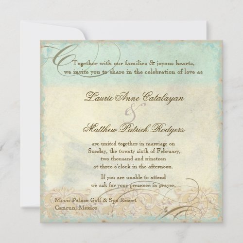Hawaii Sea Turtle Modern Coastal Ocean Beach Invitation
