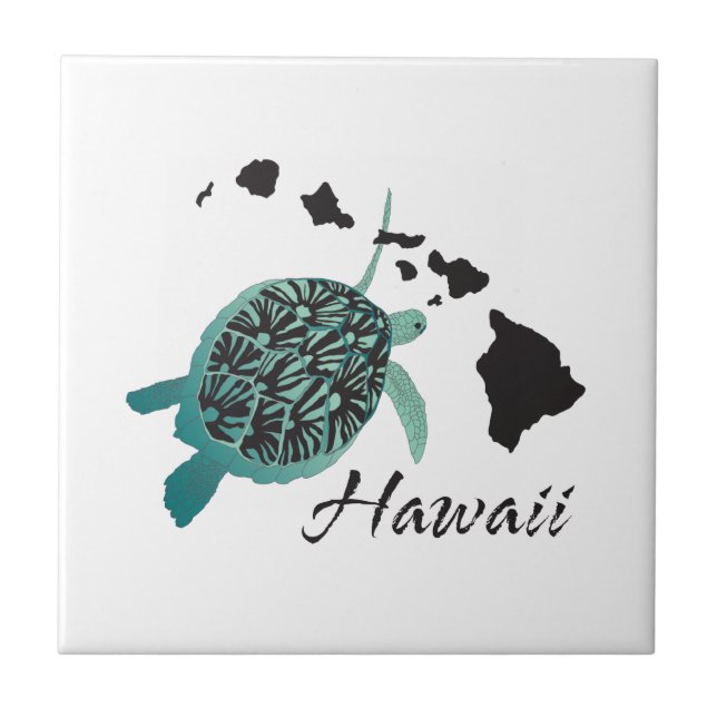 Hawaii Sea Turtle Tile (Front)