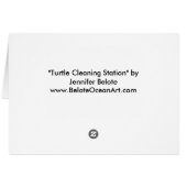 Hawaii sea turtle with reef fis cards (Back Horizontal)