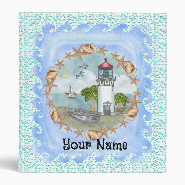 Hawaii Shells Lighthouse Binder (Front)