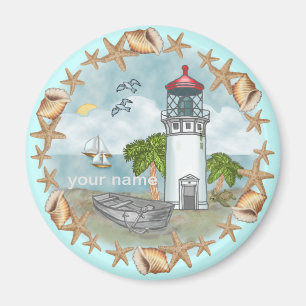 Hawaii Shells Lighthouse magnet