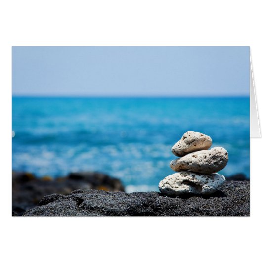 Hawaii Shoreline - White Coral, Black Lava Rocks (Front Horizontal)