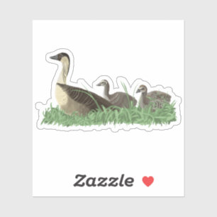 Hawaii State Bird Nene Goose Family Sticker