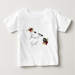 Hawaii State Destination Wedding Flower Girl Baby T-Shirt