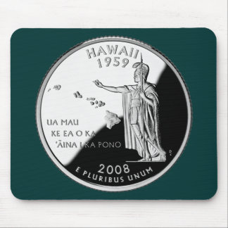 Hawaii State Faux Quarter Mouse Pad