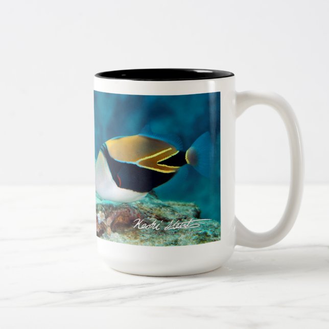 Hawaii State Fish, Humuhumunukunukuapua'a Two-Tone Coffee Mug (Right)