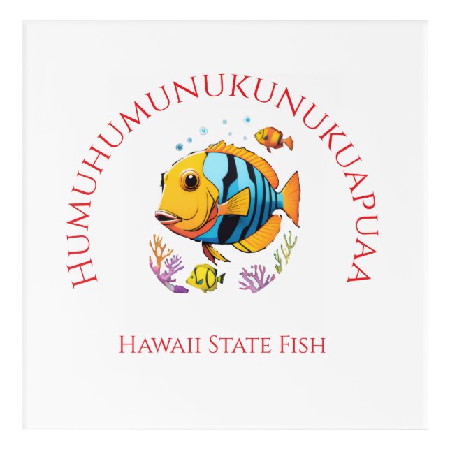 Hawaii State Fish Thunder_Cove Acrylic Print (Front)