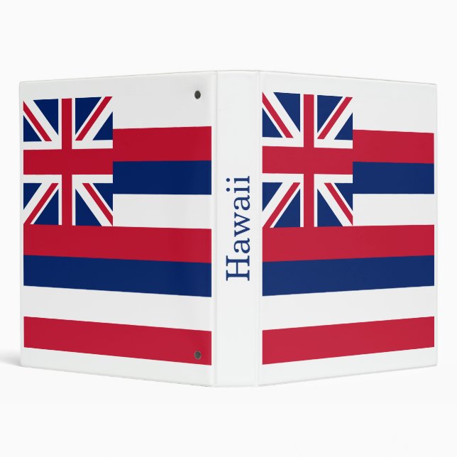 Hawaii State Flag 3 Ring Binder (Background)