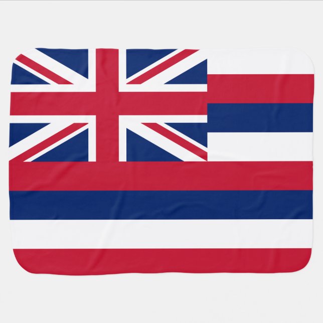 Hawaii State Flag Baby Blanket (Horizontal)