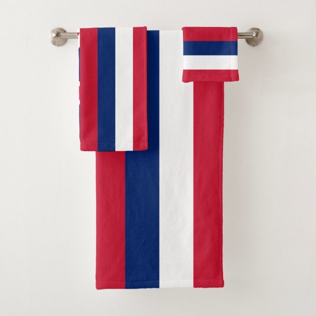 Hawaii State Flag Bath Towel Set (Insitu)