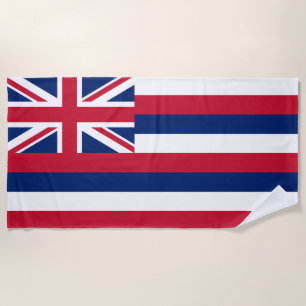 Hawaii State Flag Beach Towel