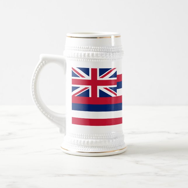 Hawaii State Flag Beer Stein (Left)
