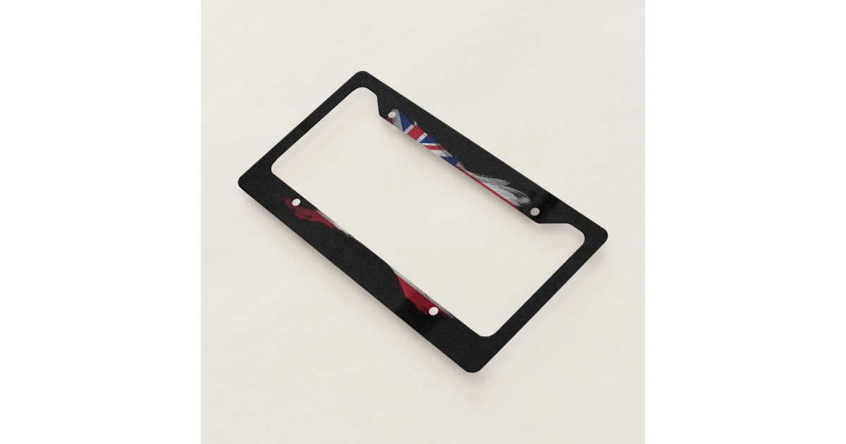 Hawaii state flag brush stroke, Hawaii flag License Plate Frame | Zazzle