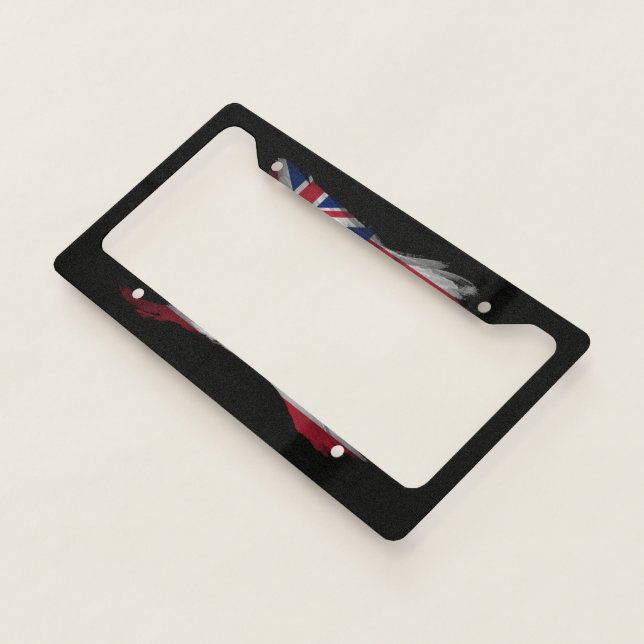 Hawaii state flag brush stroke, Hawaii flag License Plate Frame (3/4)