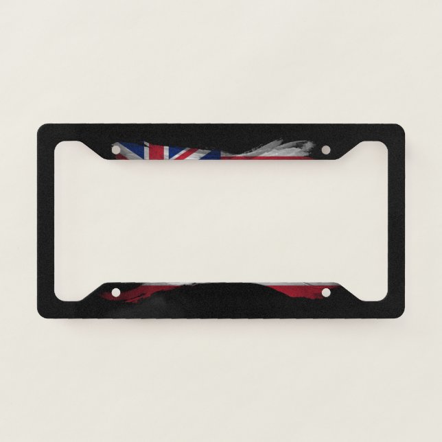 Hawaii state flag brush stroke, Hawaii flag License Plate Frame (Front)