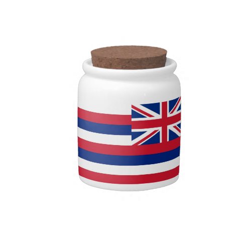 Hawaii State Flag Candy Jar