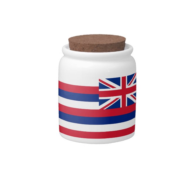 Hawaii State Flag Candy Jar (Front)