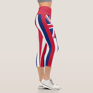 Hawaii State Flag Capri Leggings