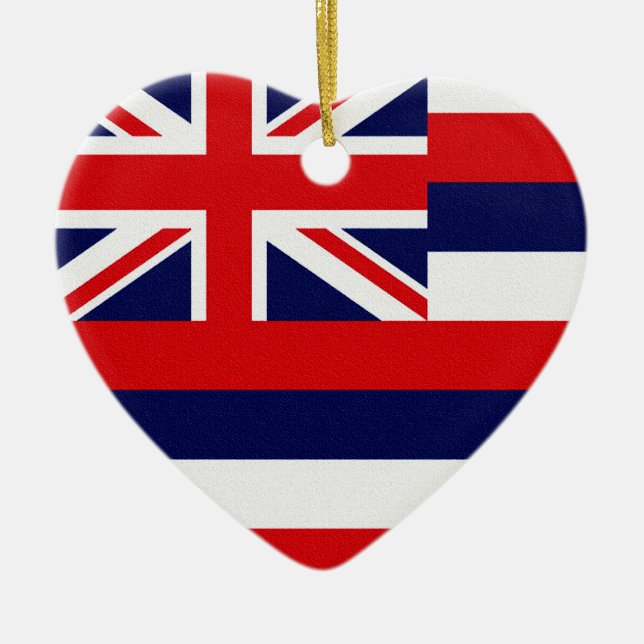 Hawaii State Flag Ceramic Ornament (Front)