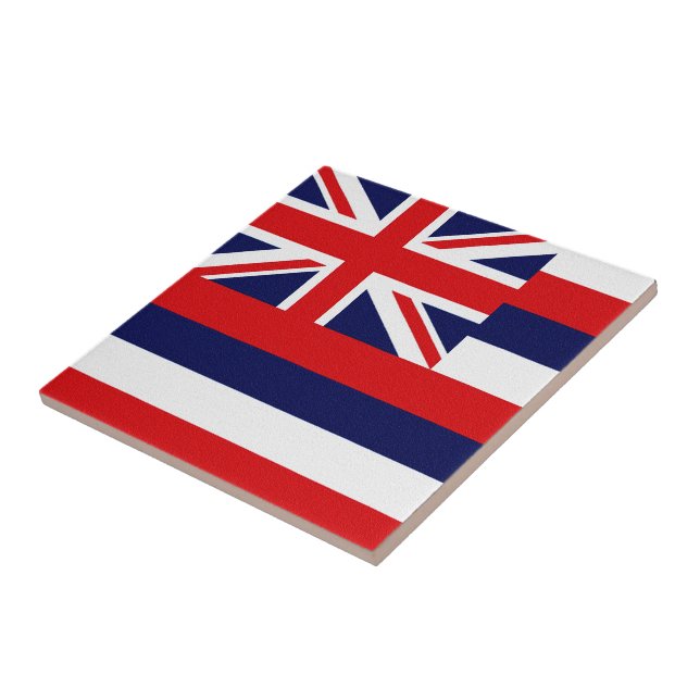 Hawaii State Flag Ceramic Tile (Side)