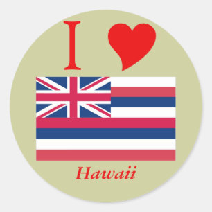Hawaii State Flag Classic Round Sticker