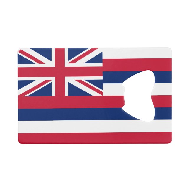 Hawaii State Flag Credit Card Bottle Opener (Front (Horizontal))