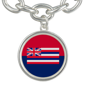 Hawaii State Flag Design Charm Bracelet