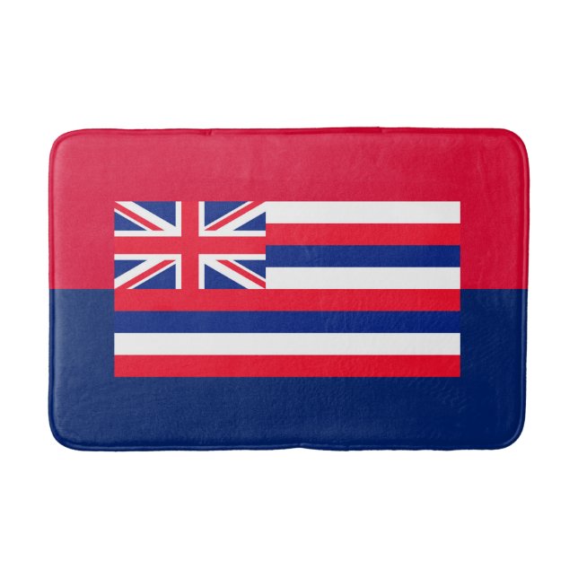 Hawaii State Flag Design Decor Bathroom Mat (Front)