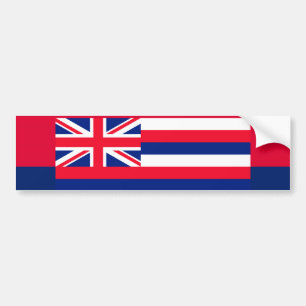 Hawaii State Flag Design Decor Bumper Sticker