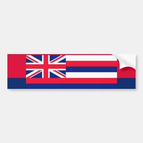 Hawaii State Flag Design Decor Bumper Sticker