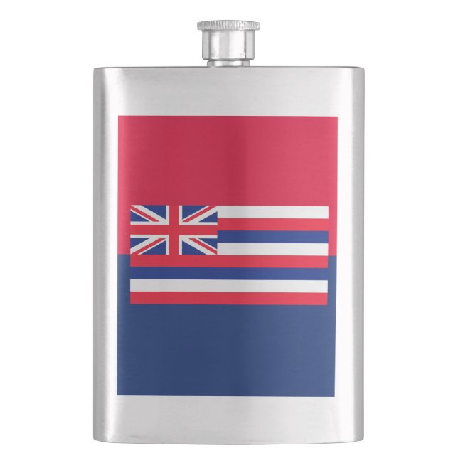 Hawaii State Flag Design Flask (Front)
