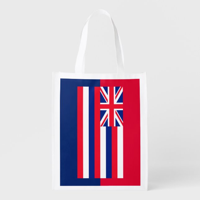 Hawaii State Flag Design Grocery Bag (Front)