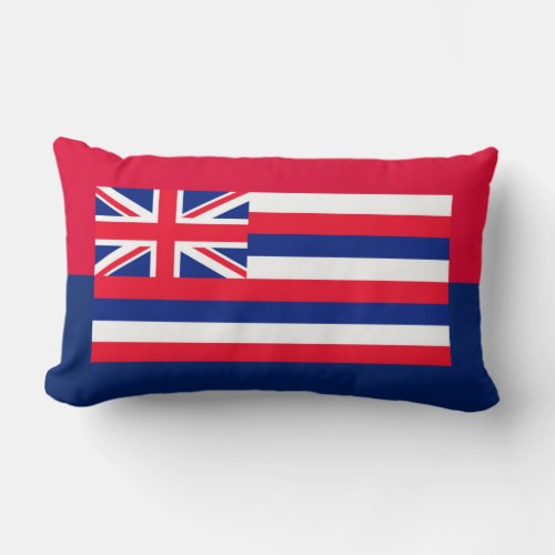 Hawaii State Flag Design Lumbar Pillow