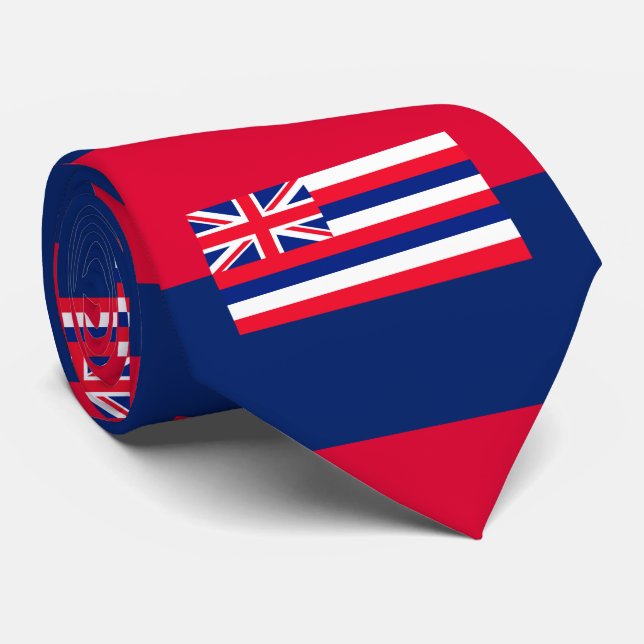 Hawaii State Flag Design Neck Tie (Rolled)