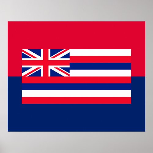 Hawaii State Flag Design Poster