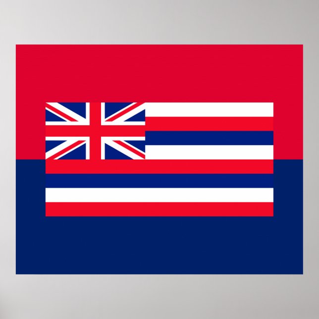 Hawaii State Flag Design Poster (Front)
