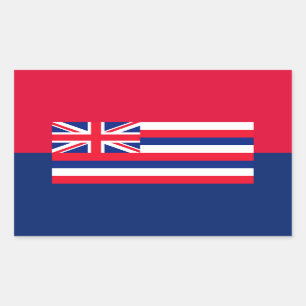 Hawaii State Flag Design Rectangular Sticker