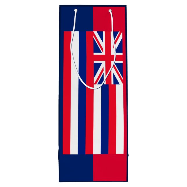 Hawaii State Flag Design Wine Gift Bag (Back)