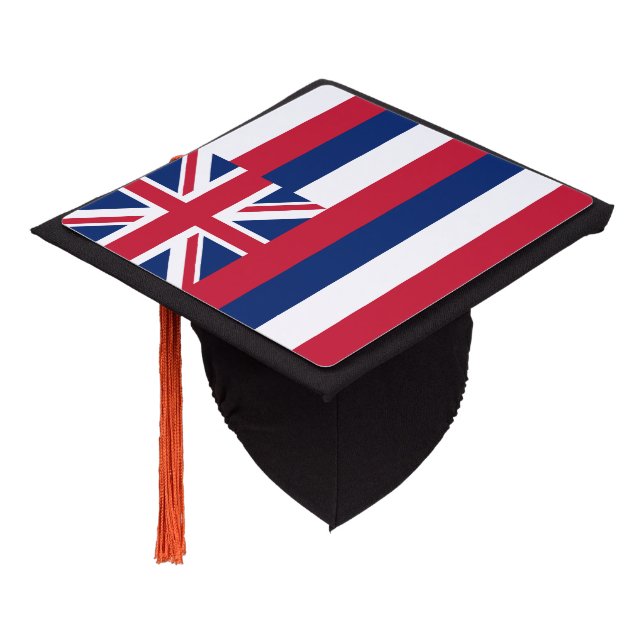 Hawaii State Flag Graduation Cap Topper (Angled)