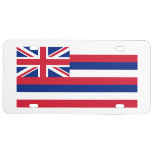 Hawaii state flag license plate
