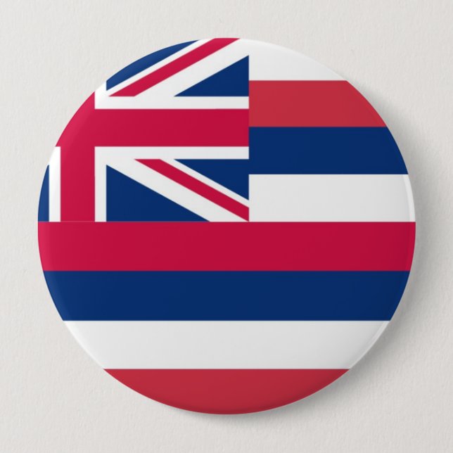 Hawaii State Flag Pinback Button (Front)