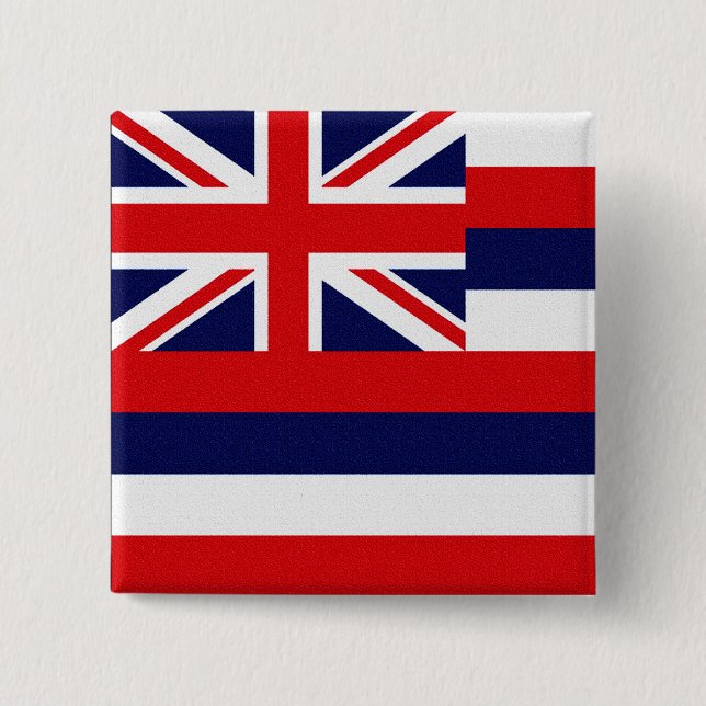 Hawaii State Flag Pinback Button (Front)
