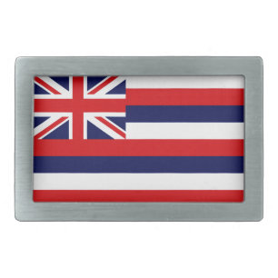 Hawaii State Flag Rectangular Belt Buckle