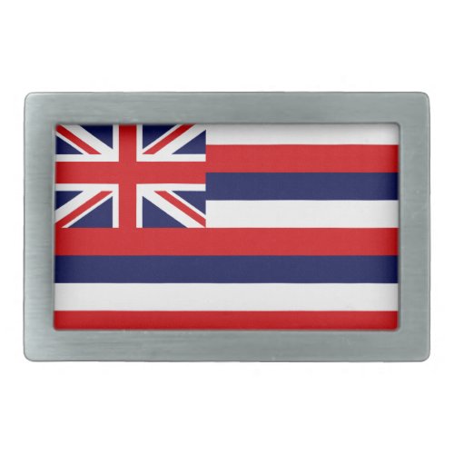 Hawaii State Flag Rectangular Belt Buckle
